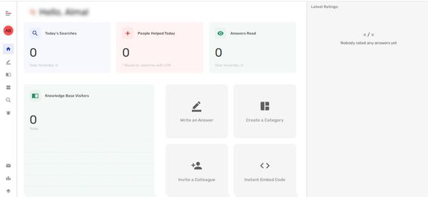 inside answerly dashboard