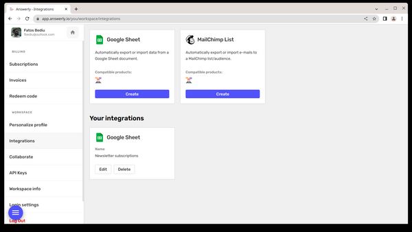 screenshot of popup hero dashboard